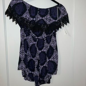 Black a purple romper